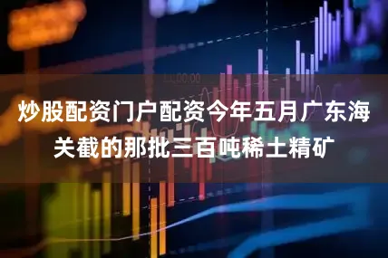 炒股配资门户配资今年五月广东海关截的那批三百吨稀土精矿